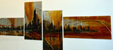 Cityscape Metal Wall Art 193 96x40in