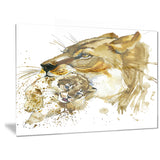 lioness and cub illustration animal canvas artwork PT6056