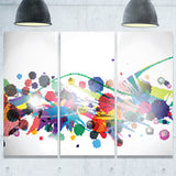 colorful circles and shapes abstract digital canvas print PT6840