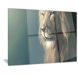 lion with serious look animal art canvas print PT7169
