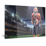 american footballer in action on stadium sports canvas print PT7308