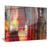 red decorative design modern abstract canvas print PT7447