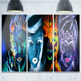 earth fire air and water abstract portrait canvas print PT7999