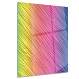 multi color neon glowing lines abstract digital canvas print PT8147