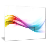 rainbow shade waves abstract digital art canvas print PT8212
