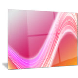 pink abstract curved lines abstract digital art canvas print PT8274