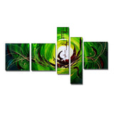 Green Abstract Art Painting 171 - 64x32in
