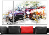 Colorful Abstract Convertible Car PT2654
