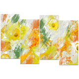 Abstract Daisies - Floral Canvas Artwork