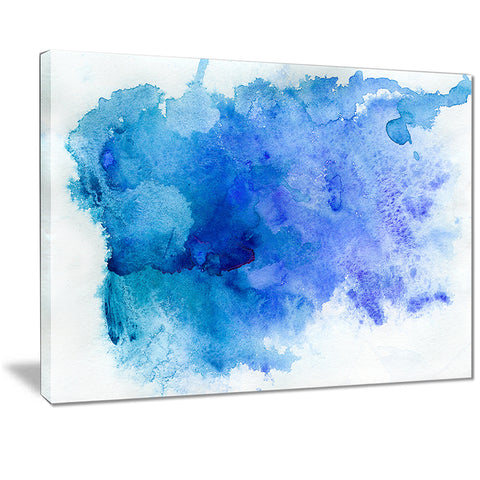 blue watercolor abstract art painting canvas print PT7401