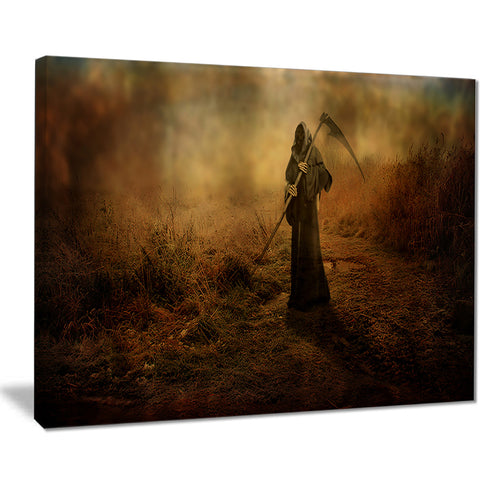 unexpected death abstract digital art canvas print PT7863