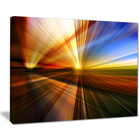 rays of speed reflection abstract digital art canvas print PT8128