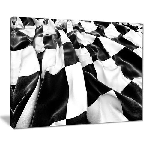 3d checkered flag abstract digital art canvas print PT8209