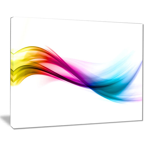 rainbow shade waves abstract digital art canvas print PT8212
