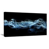 blue smoke in black abstract digital art canvas print PT8213
