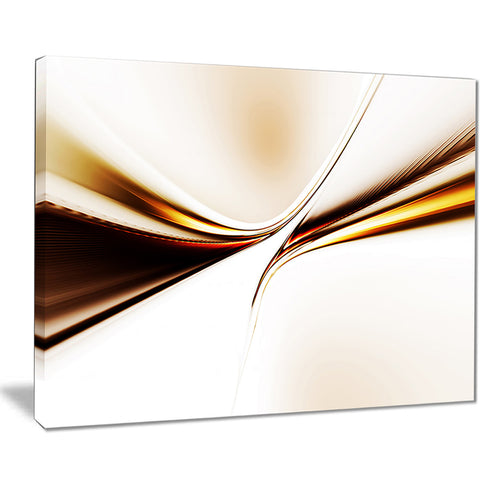 dynamic golden waves abstract digital art canvas print PT8216