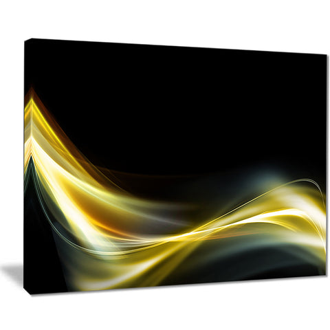 gold in black upward lines abstract digital art canvas print PT8232