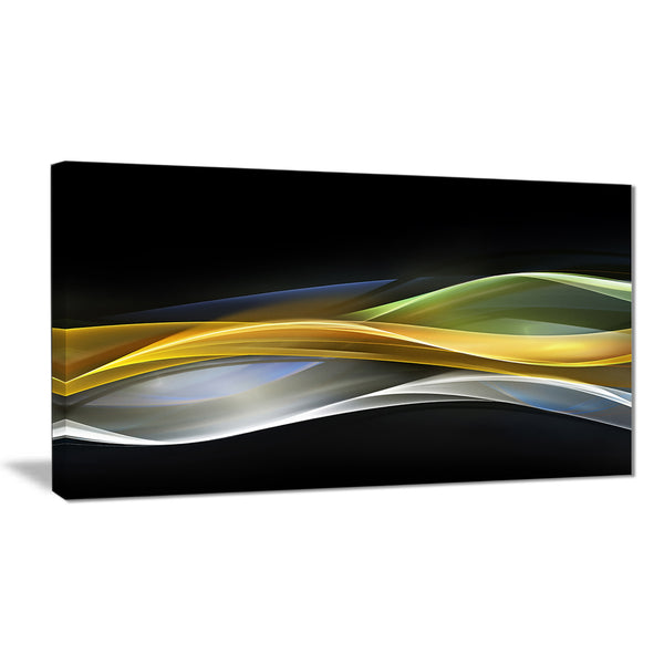 gold silver straight yellow lines abstract digital canvas print PT8234