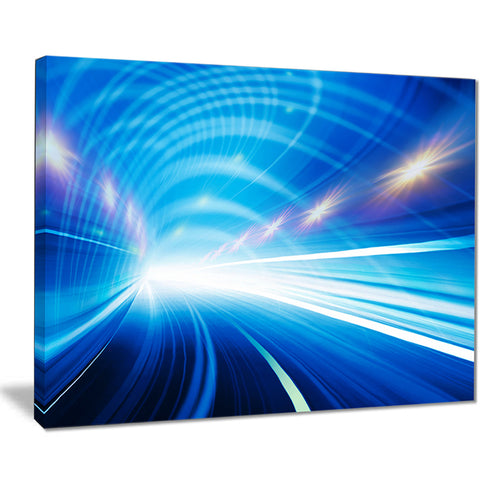 speed motion in highway tunnel abstract digital art canvas print PT8272