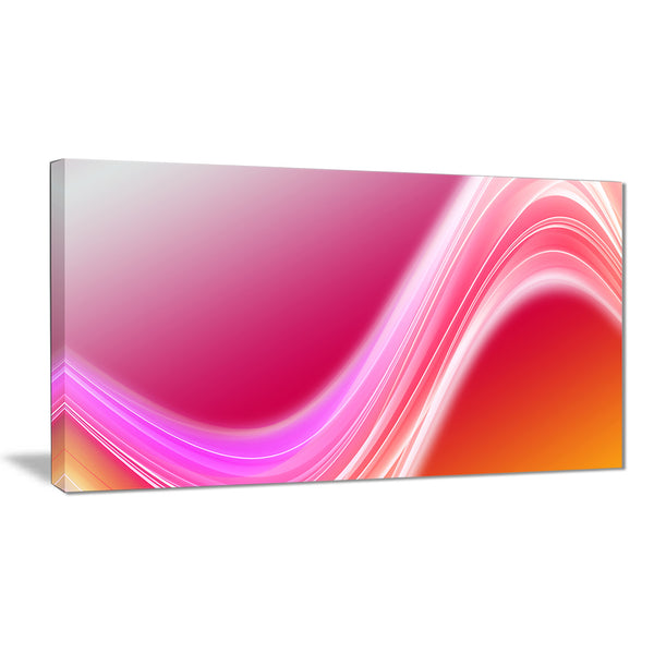 pink abstract curved lines abstract digital art canvas print PT8274