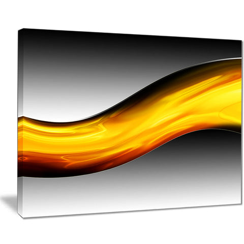 wave of golden lava abstract digital art canvas print PT8417