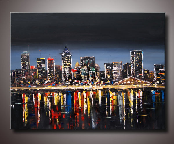 Montreal City Art Painting 40x30in