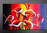 Red Yellow Flower Painting 315s -  32x16in