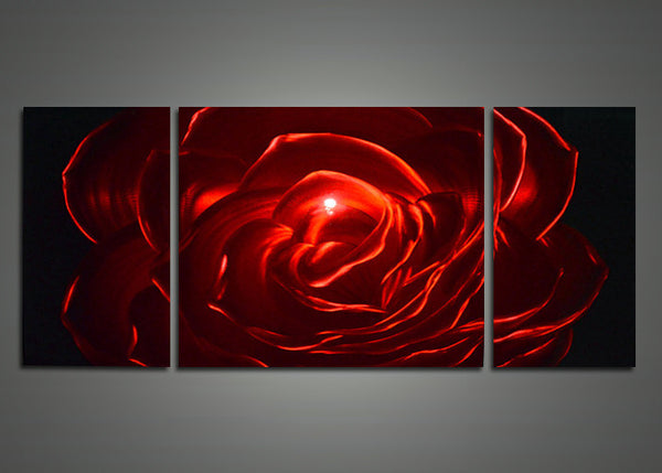 Modern Red Rose Art Painting 48x24in
