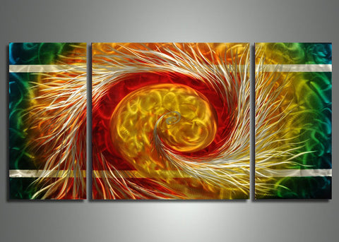 Vortex Metal Art Painting - 48x24