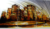 Metal Wall Art Cityscape Art 60x24in