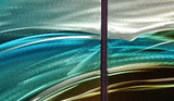 Yellow and Blue Metal Art Painting - 60x24