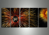 Sun Metal Wall Art Painting 60x24in