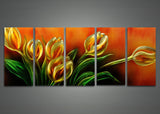 Metal Floral Wall Art Painting 60 x 24in