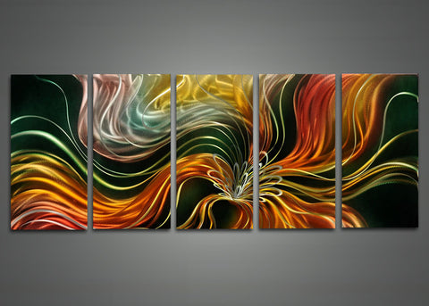 Abstract Metal Floral Wall Art 60 x 24in