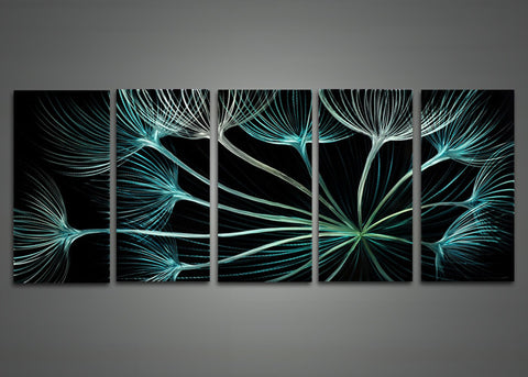 Abstract Flower Metal Art Painting 60 x 24in