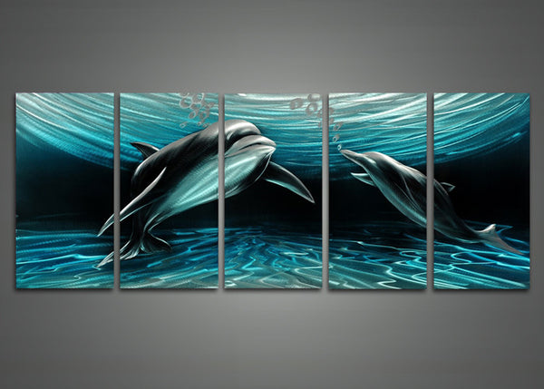 Dolphins Art Painting 60 x 24in