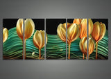 Floral Art Painting Metal 5 Panels 60 x 24in