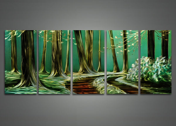 Modern Tree Metal Wall Art Painting 60 x 24in