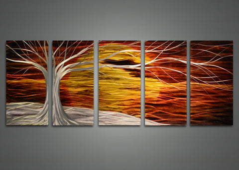 Abstract Tree Metal Wall Art 60 x 24in