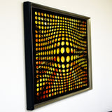 Modern Black Tinted Mirror - Acrylic Vortex Mirror - Yellow shade Background