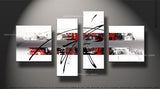 White Multi Panels Painting 105 - 48x32in