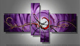 Purple Abstract Wall Art 110 - 63x37in