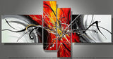 Orange Modern Abstract Art 164 - 64x34in