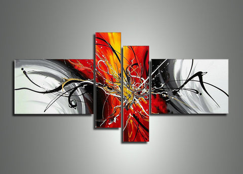 Extra Large Orange Abstract Art XXL164 - 92 x 48in