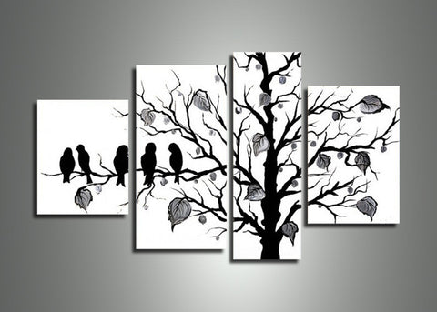 Black & White Nature Painting 221 - 50x30in