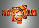 Orange Abstract Art Oil Painting 247 -  70x38in