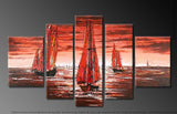 Sea Painting Red - Seascape 256 - 56x35in