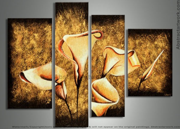 Multi Panels Flower Art Painting 266 - 50,8x38in
