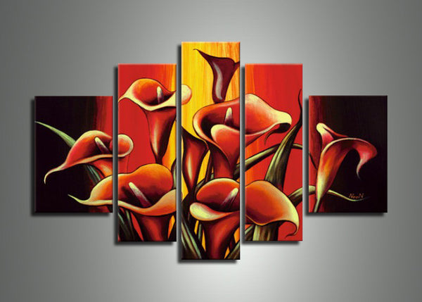 Multi Panels Flower Art 315 -  60x32in