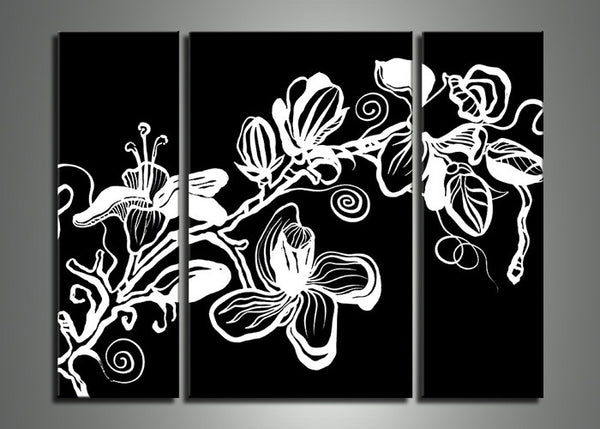 White Flower Art Painting  322 - 38x30in